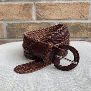 Talbots Brown Braid Belt